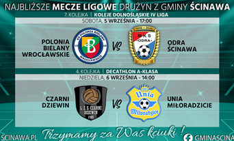 grafika kolorowa zapowiadająca ligowy mecz
