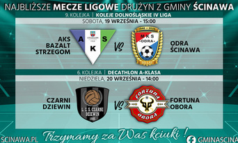 plakat zapowiadający mecze ligowe