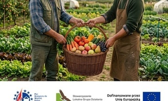 osoby z koszem warzyw i owoców