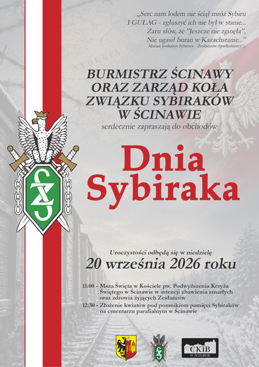 plakat informujący o obchodach dnia sybiraka