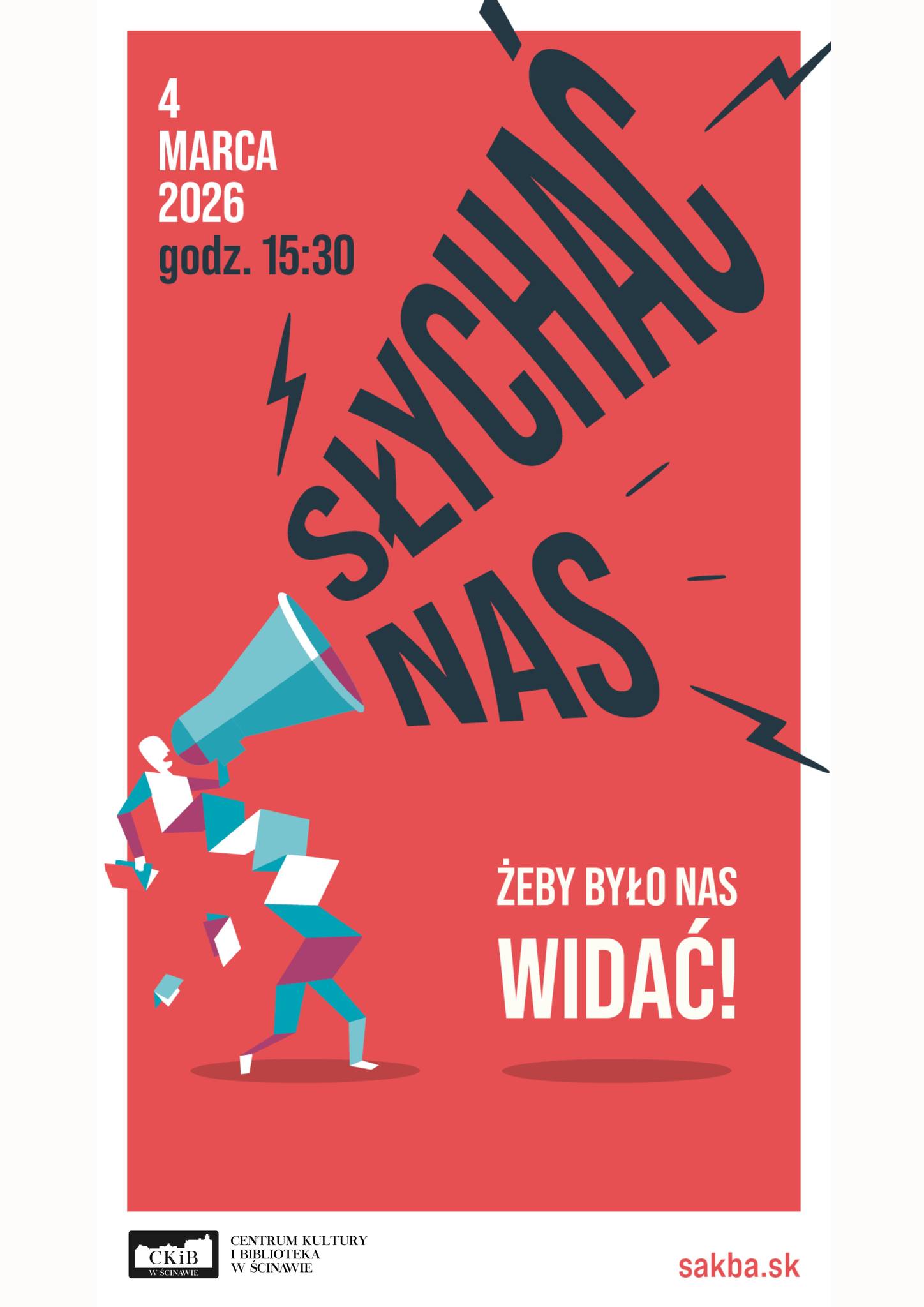 Plakat Głośne czytanie w&nbsp;sercu Ścinawy