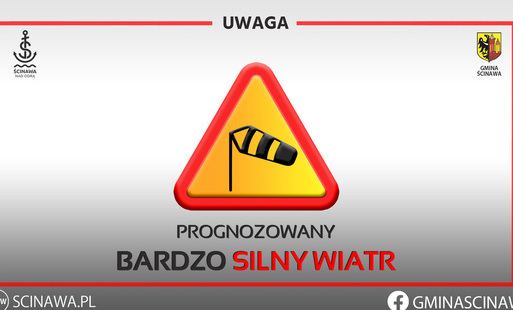 grafika ostrzegająca przed silnym wiatrem