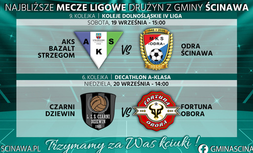 plakat zapowiadający mecze ligowe