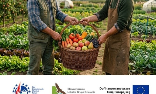 osoby z koszem warzyw i owoców