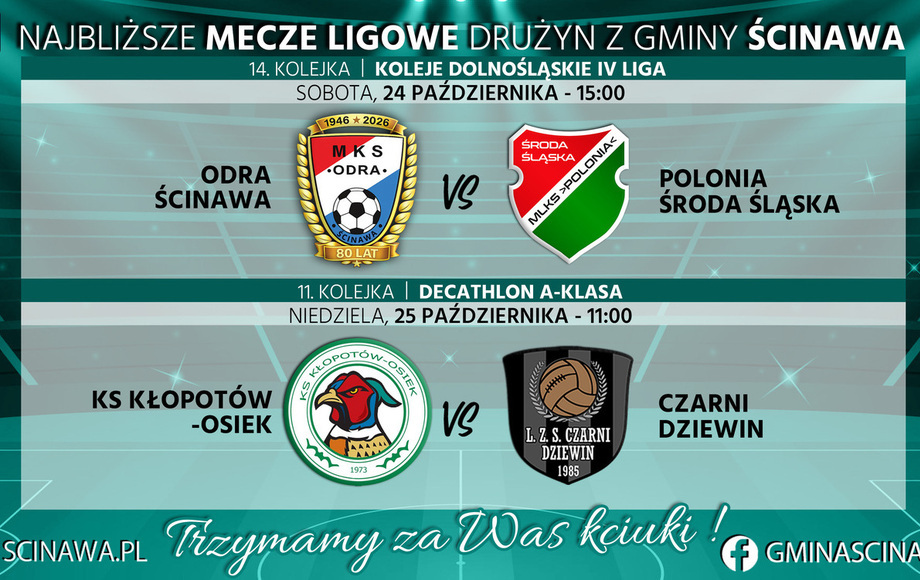 Nadchodzące mecze Odry Ścinawa i Czarnych Dziewin
