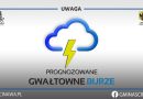 Ostrzeżenie meteorologiczne – możliwe burze z gradem !