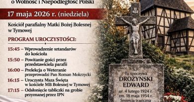 Uroczystość w Tymowej ku czci ppor. Edwarda Drożyńskiego!